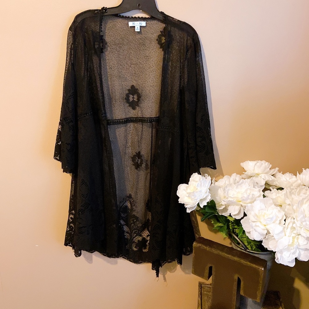 Women’s Black Lace Kimono